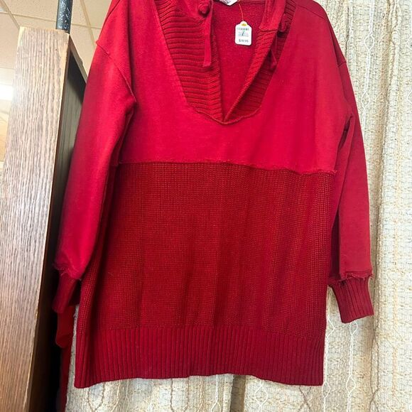 Time and tru ladies LG rust sweater/hood - Picture 1 of 5
